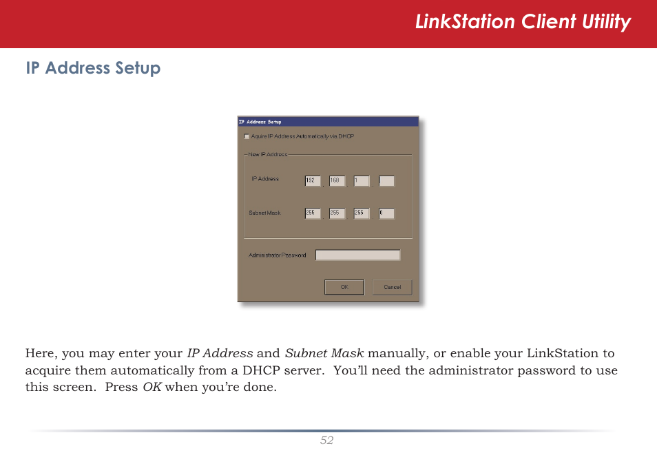 Linkstation client utility | Buffalo Technology TeraNavigator none User Manual | Page 52 / 58