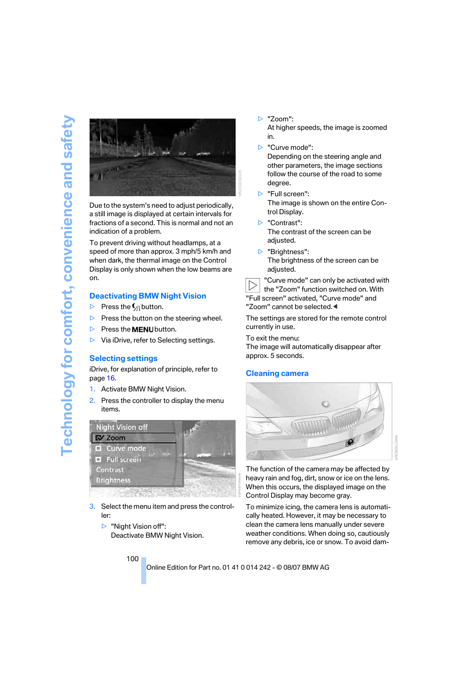 BMW 650i Convertible 2008 User Manual | Page 102 / 264