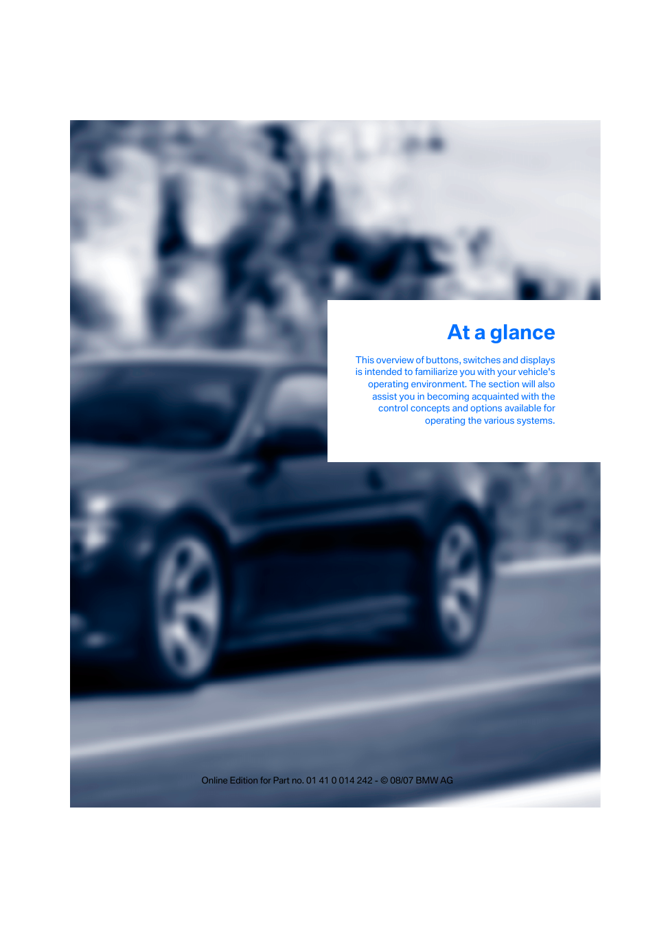 At a glance | BMW 650i Convertible 2008 User Manual | Page 11 / 264