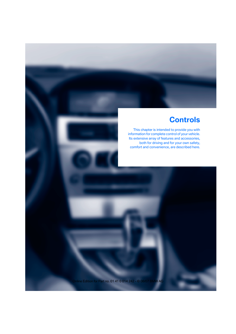 Controls | BMW 650i Convertible 2008 User Manual | Page 29 / 264