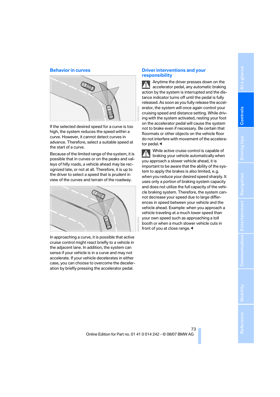 BMW 650i Convertible 2008 User Manual | Page 75 / 264