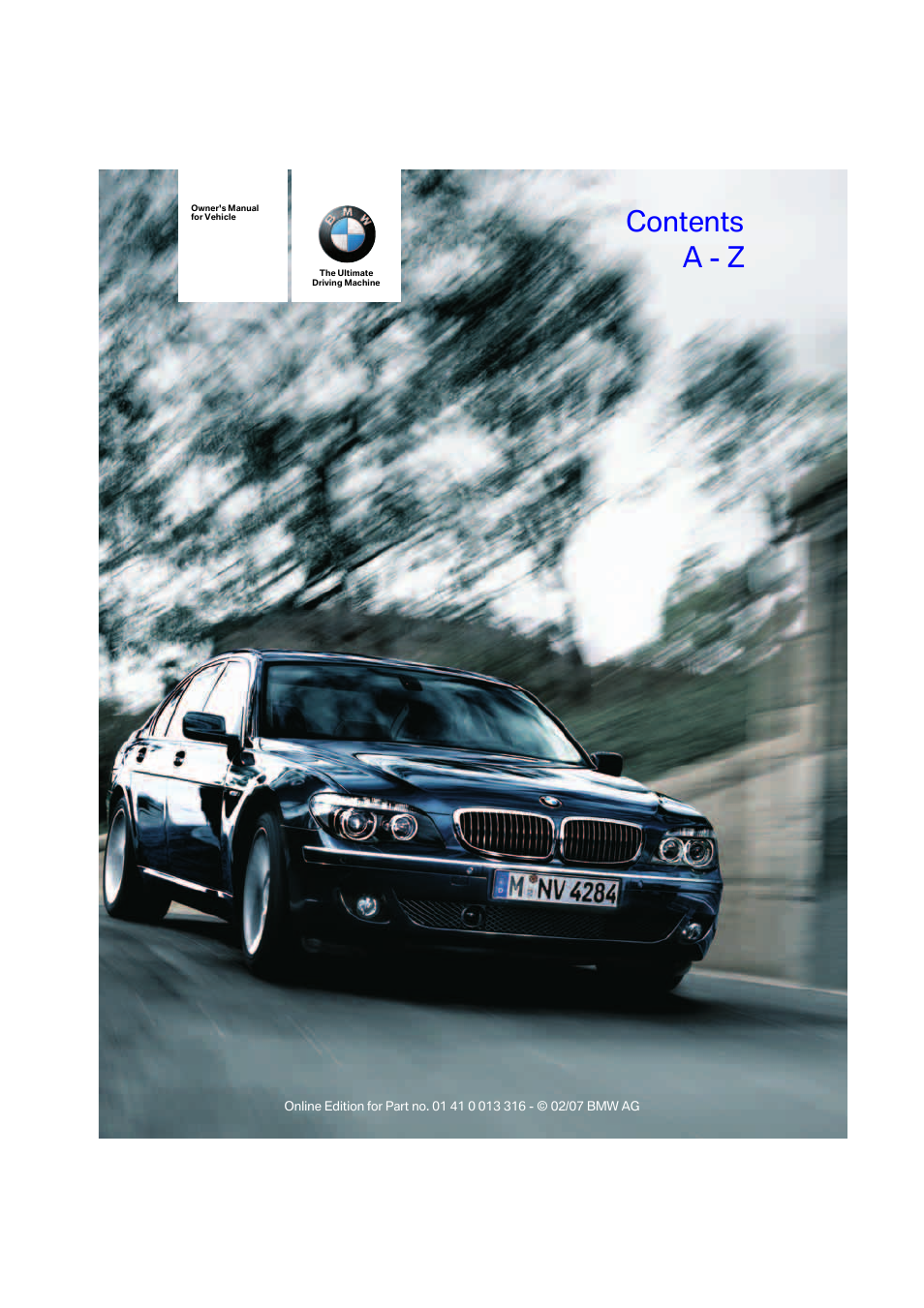 BMW 760Li Sedan 2008 User Manual | 254 pages