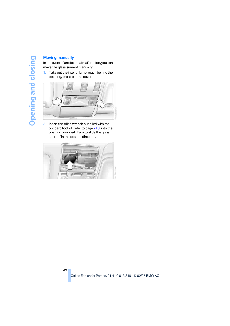 Opening and closing | BMW 760Li Sedan 2008 User Manual | Page 44 / 254