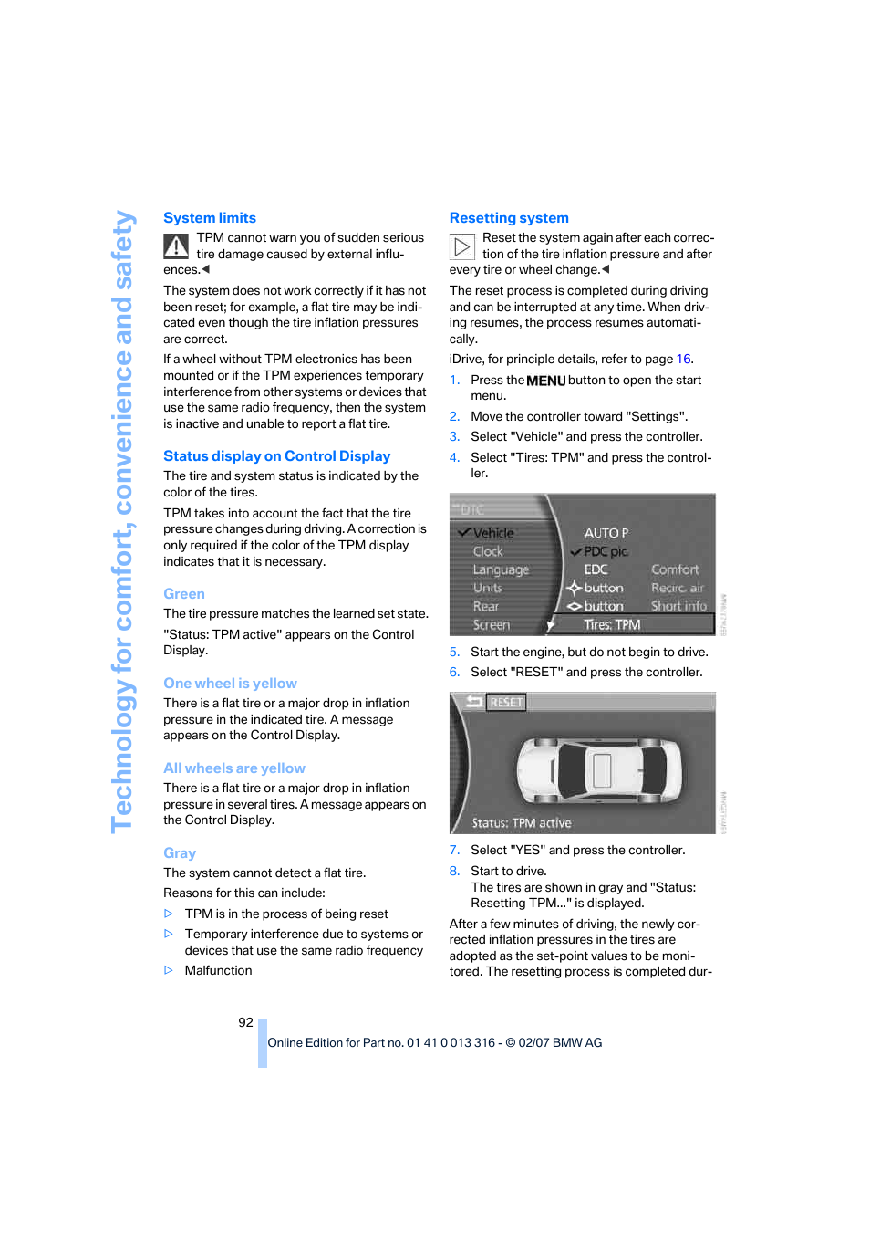 BMW 760Li Sedan 2008 User Manual | Page 94 / 254