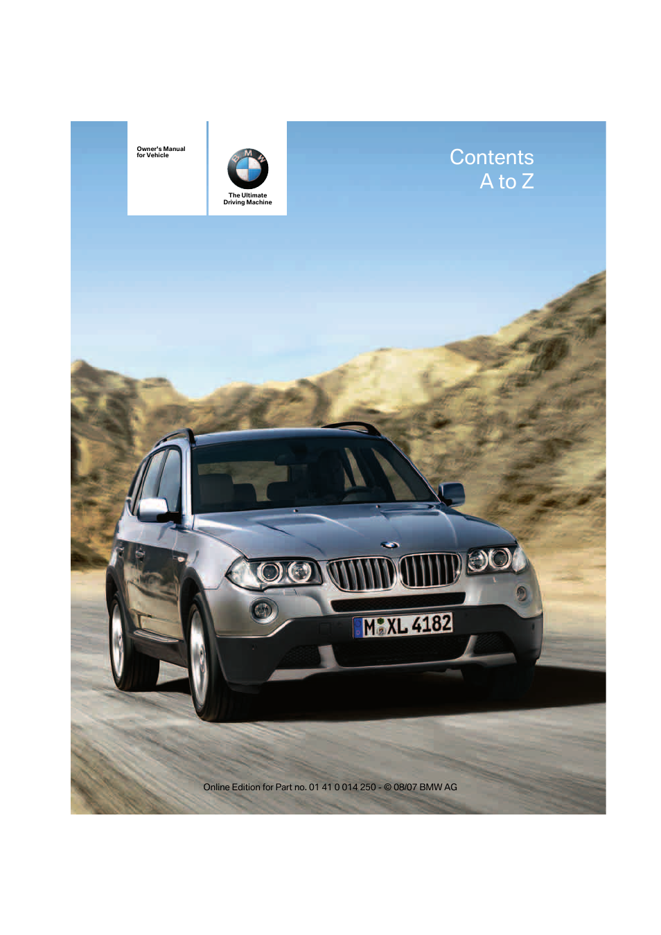 BMW X3 3.0si 2008 User Manual | 140 pages