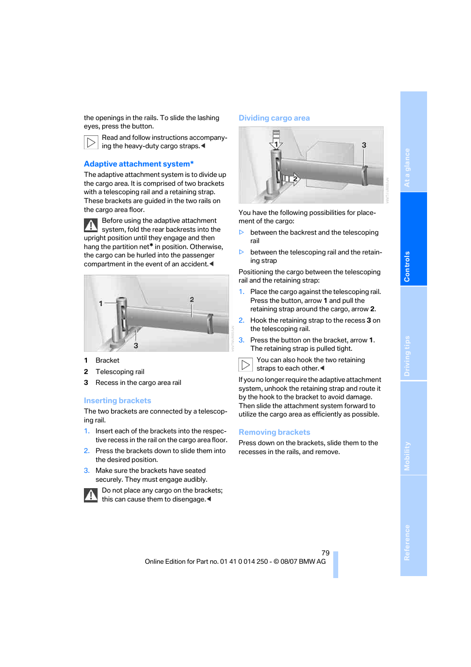 BMW X3 3.0si 2008 User Manual | Page 81 / 140