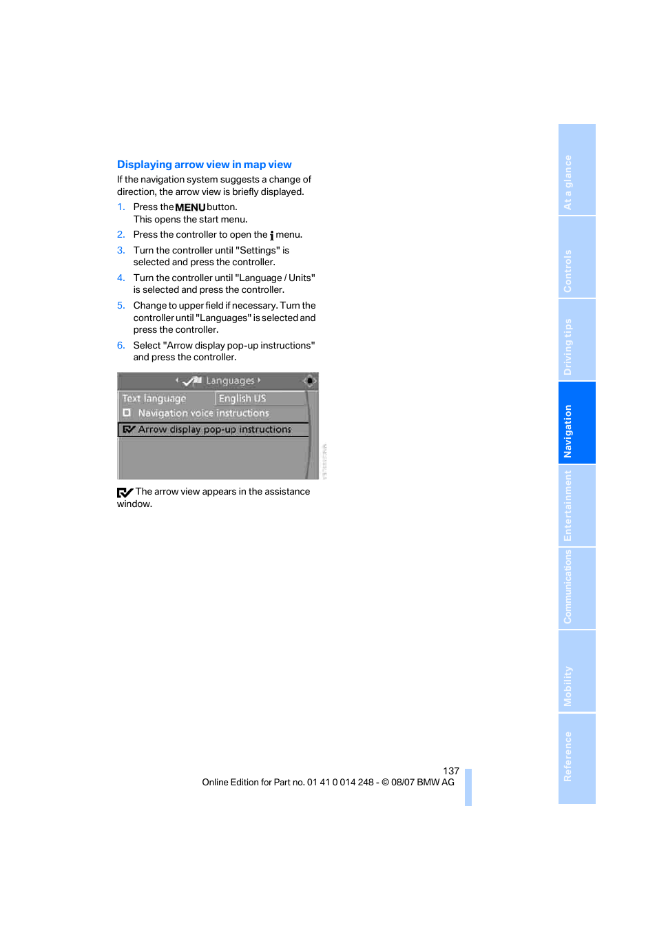 BMW X5 4.8i 2008 User Manual | Page 139 / 292