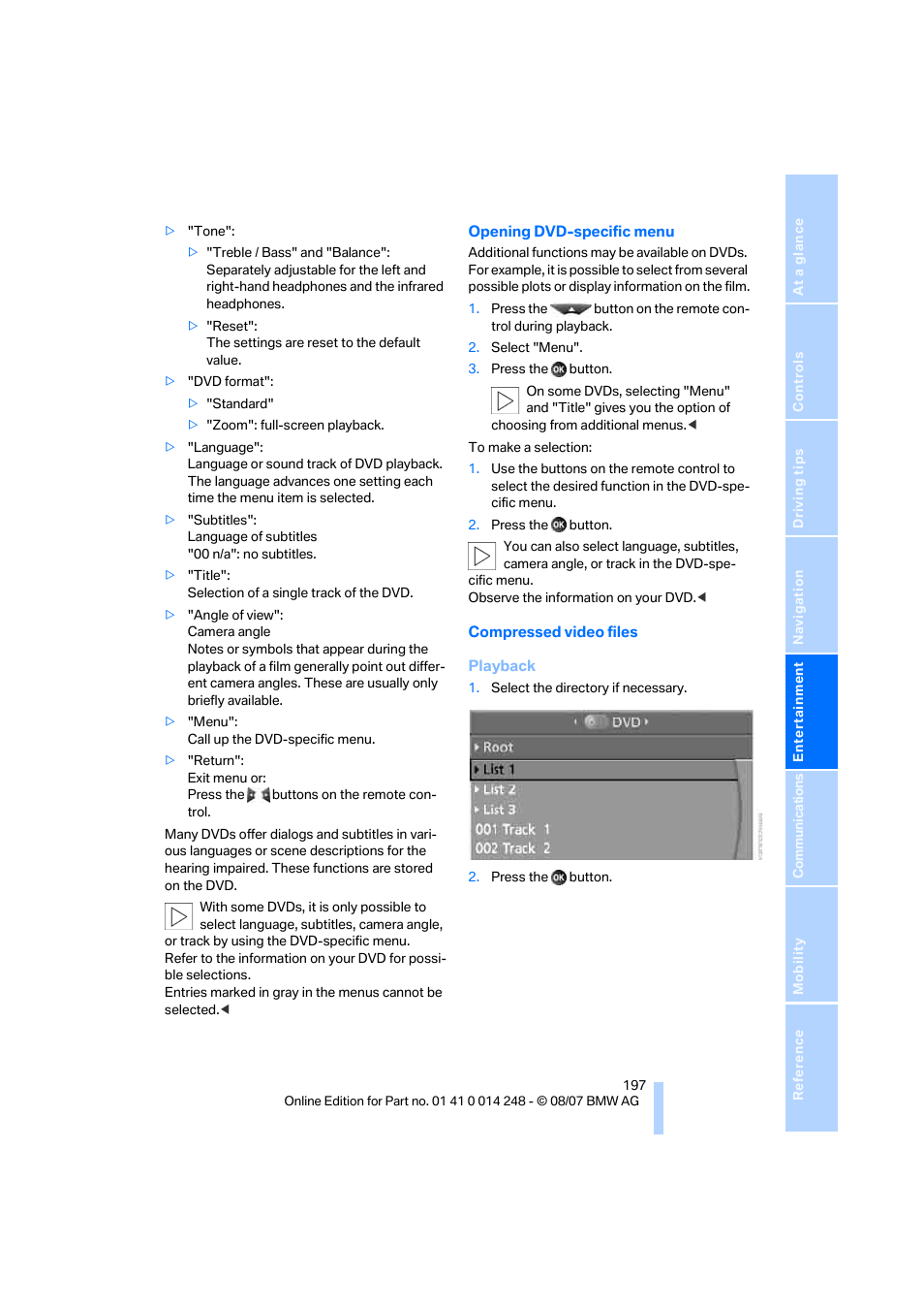 BMW X5 4.8i 2008 User Manual | Page 199 / 292