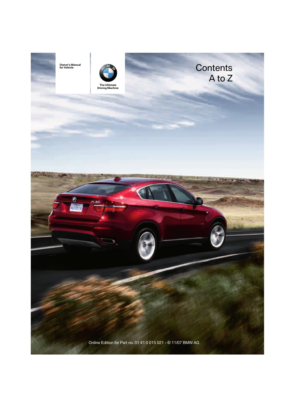 BMW X6 xDrive50i 2008 User Manual | 288 pages