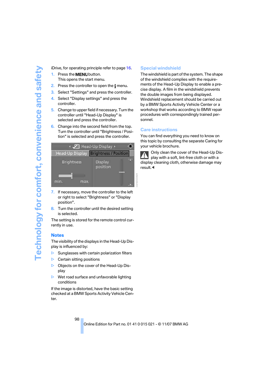 BMW X6 xDrive50i 2008 User Manual | Page 100 / 288