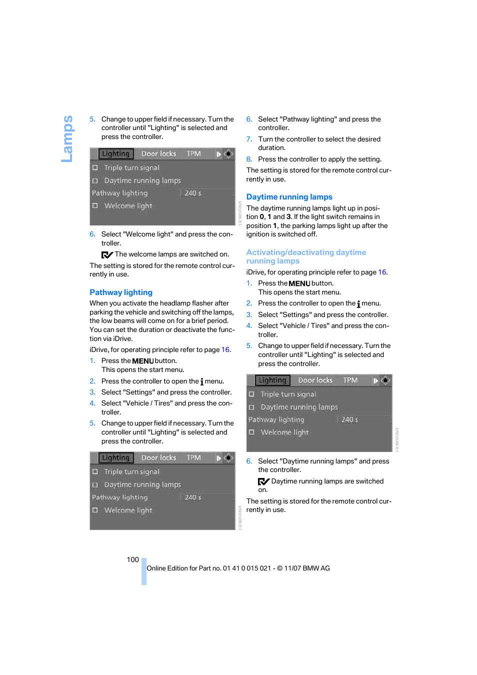 La mp s | BMW X6 xDrive50i 2008 User Manual | Page 102 / 288