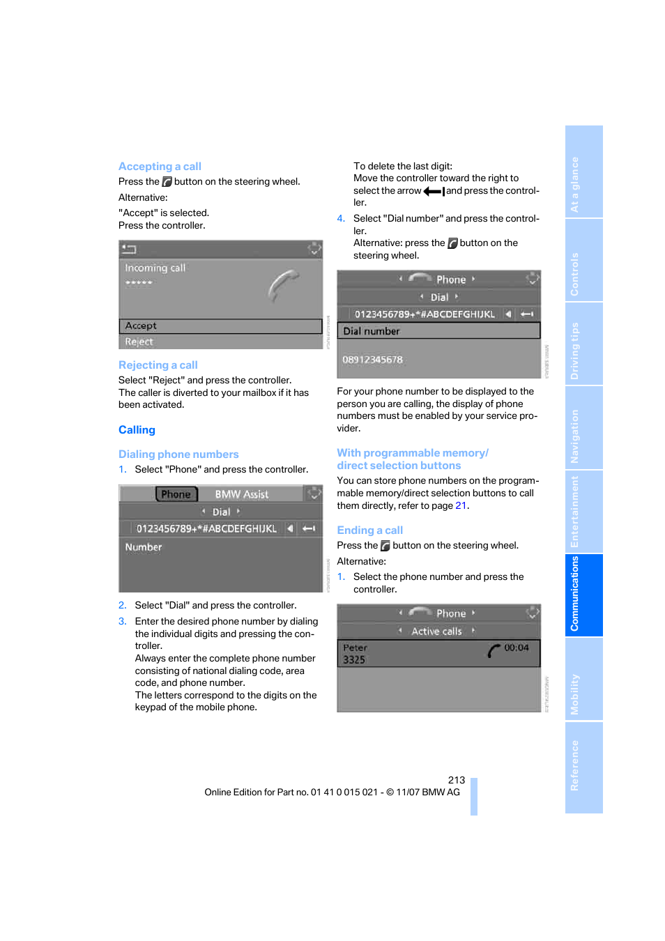 BMW X6 xDrive50i 2008 User Manual | Page 215 / 288