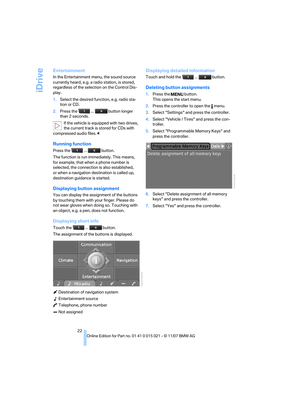 Idriv e | BMW X6 xDrive50i 2008 User Manual | Page 24 / 288