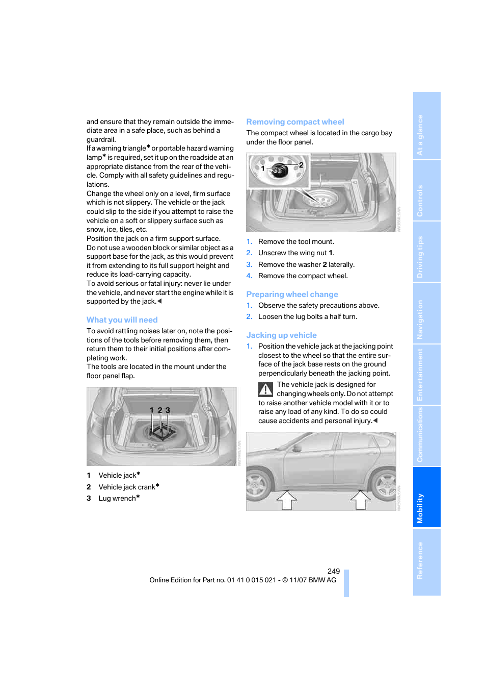 BMW X6 xDrive50i 2008 User Manual | Page 251 / 288