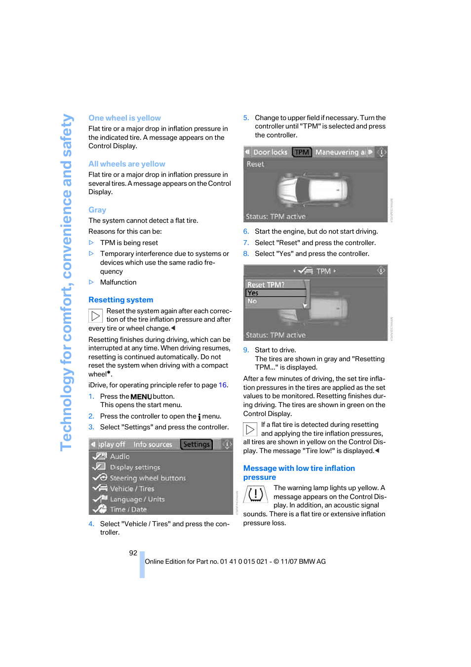 BMW X6 xDrive50i 2008 User Manual | Page 94 / 288