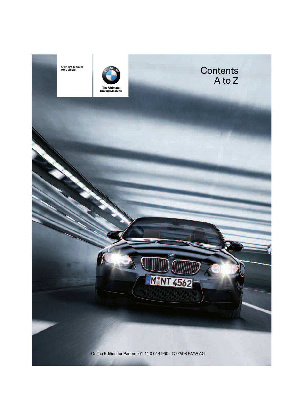 BMW M3 Convertible 2008 User Manual | 172 pages