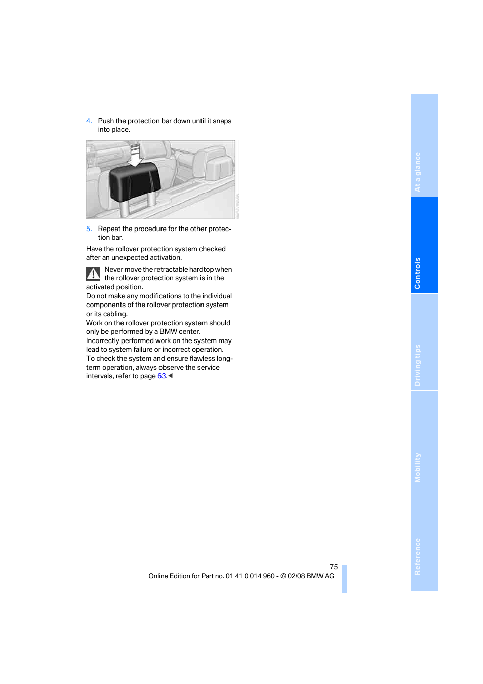 BMW M3 Convertible 2008 User Manual | Page 77 / 172