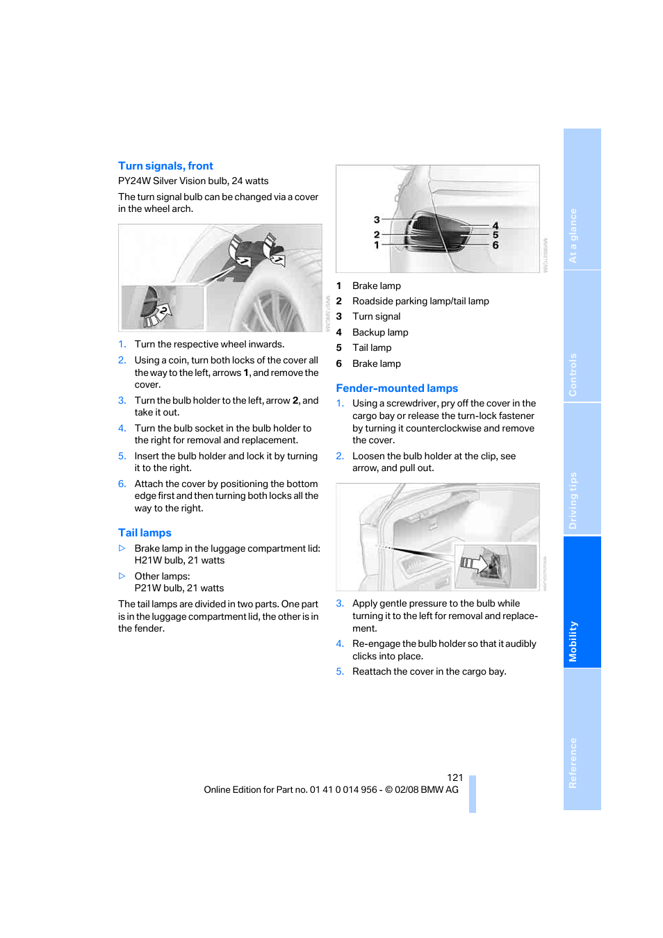 BMW M3 Sedan 2008 User Manual | Page 123 / 160