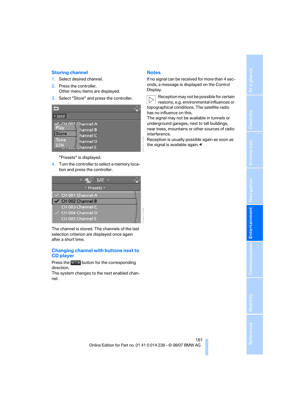 BMW M5 Sedan 2008 User Manual | Page 163 / 260