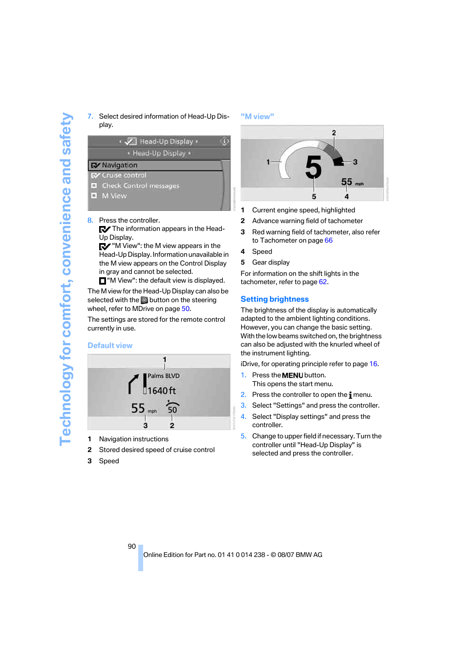 BMW M5 Sedan 2008 User Manual | Page 92 / 260