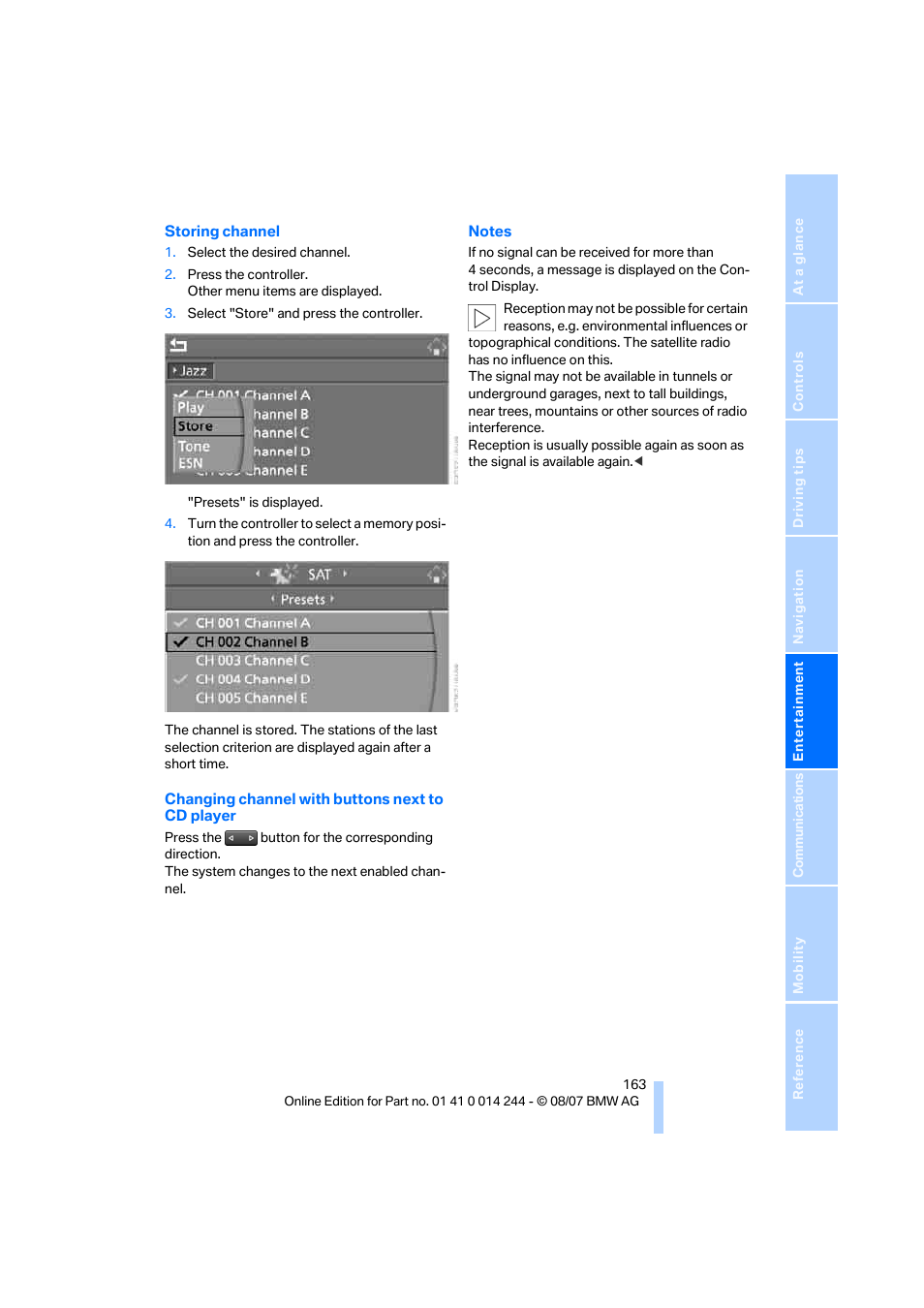 BMW M6 Convertible 2008 User Manual | Page 165 / 262