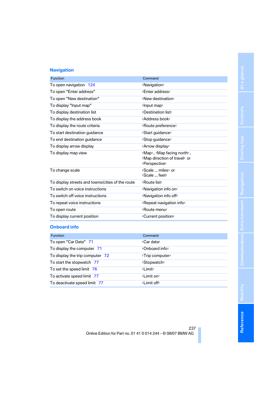 BMW M6 Convertible 2008 User Manual | Page 239 / 262