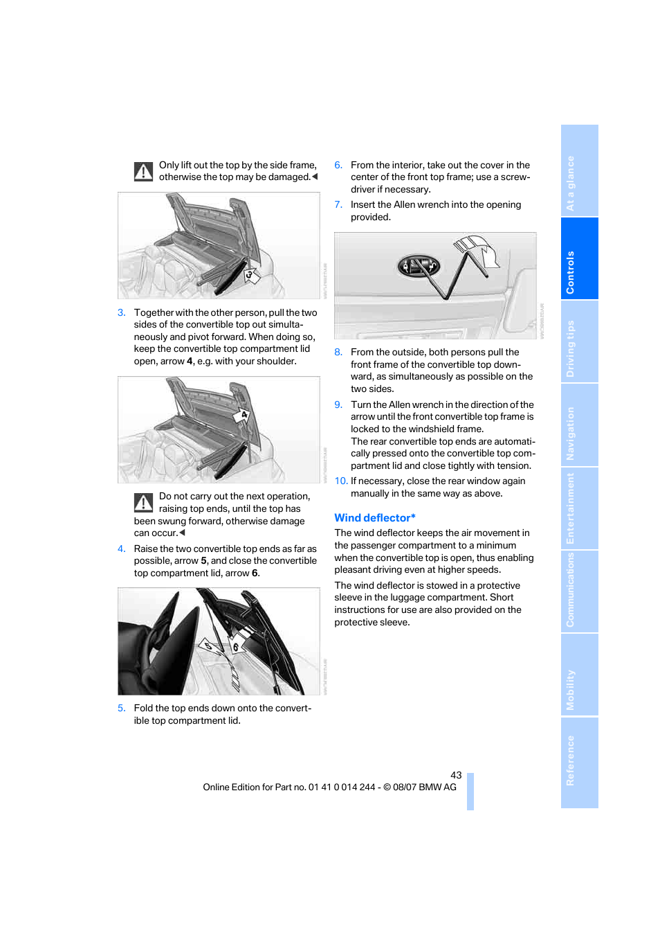 BMW M6 Convertible 2008 User Manual | Page 45 / 262