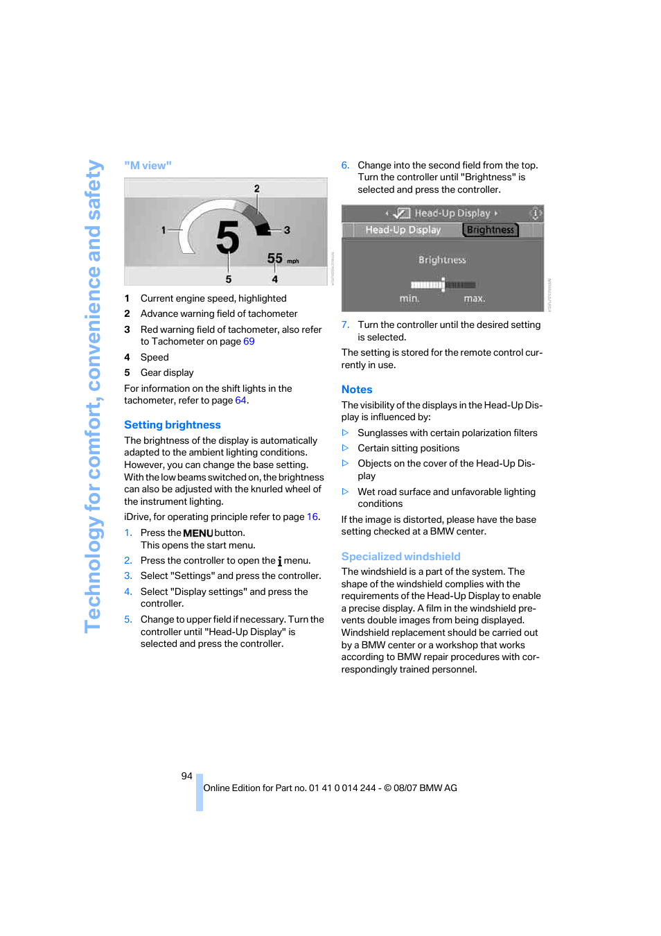 BMW M6 Convertible 2008 User Manual | Page 96 / 262