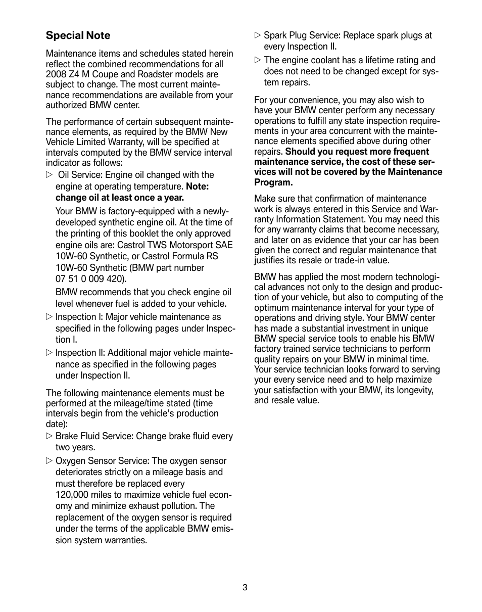 BMW Z4 M Roadster 2008 User Manual | Page 7 / 54