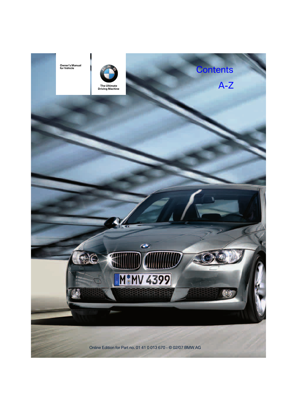 BMW 335i Convertible 2007 User Manual | 272 pages