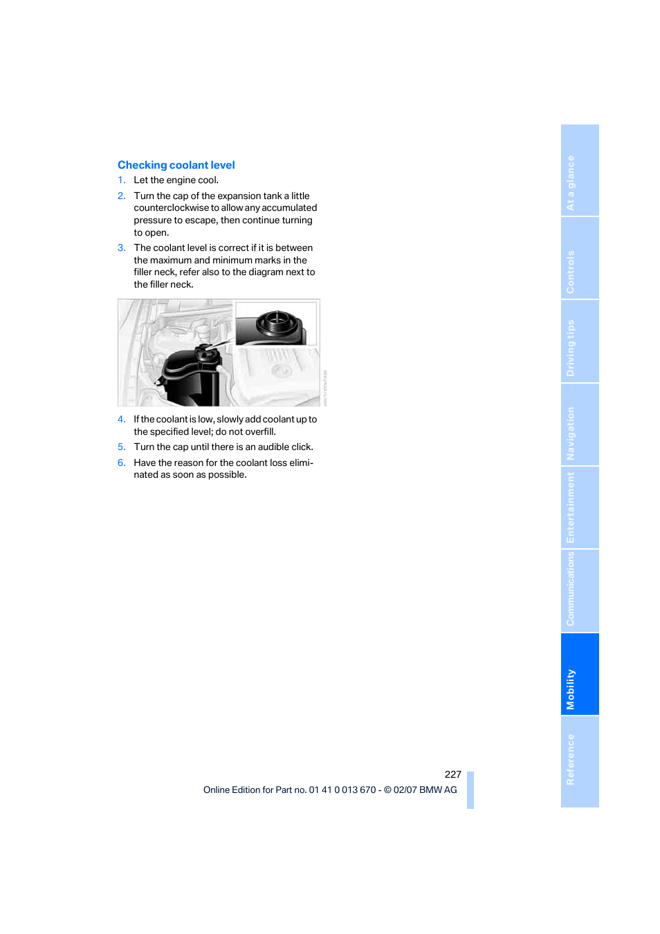 BMW 335i Convertible 2007 User Manual | Page 229 / 272