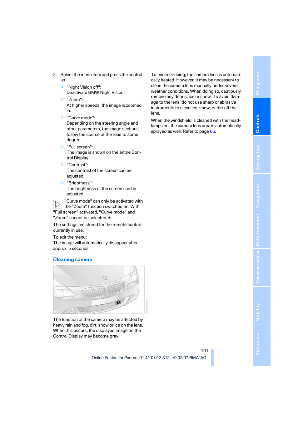 BMW 650i Convertible 2007 User Manual | Page 103 / 254