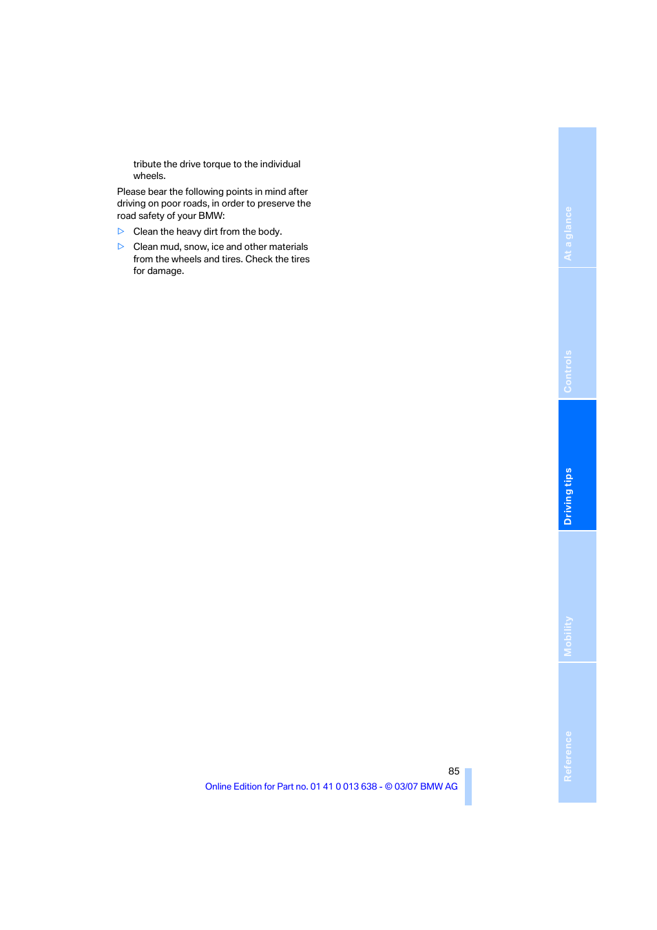 BMW X3 3.0si SAV 2007 User Manual | Page 87 / 139