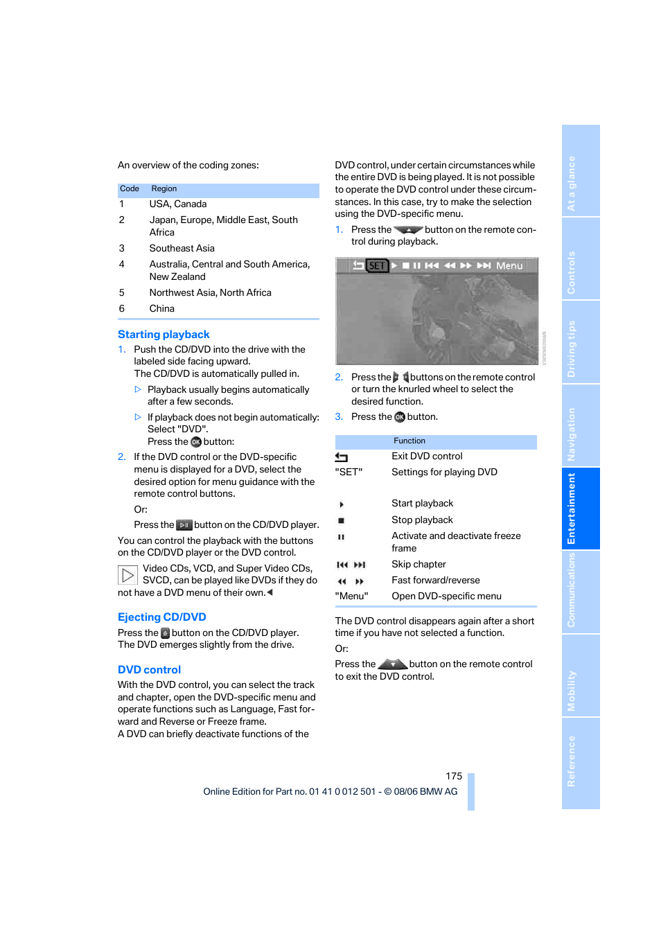 BMW X5 3.0si SAV 2007 User Manual | Page 177 / 272