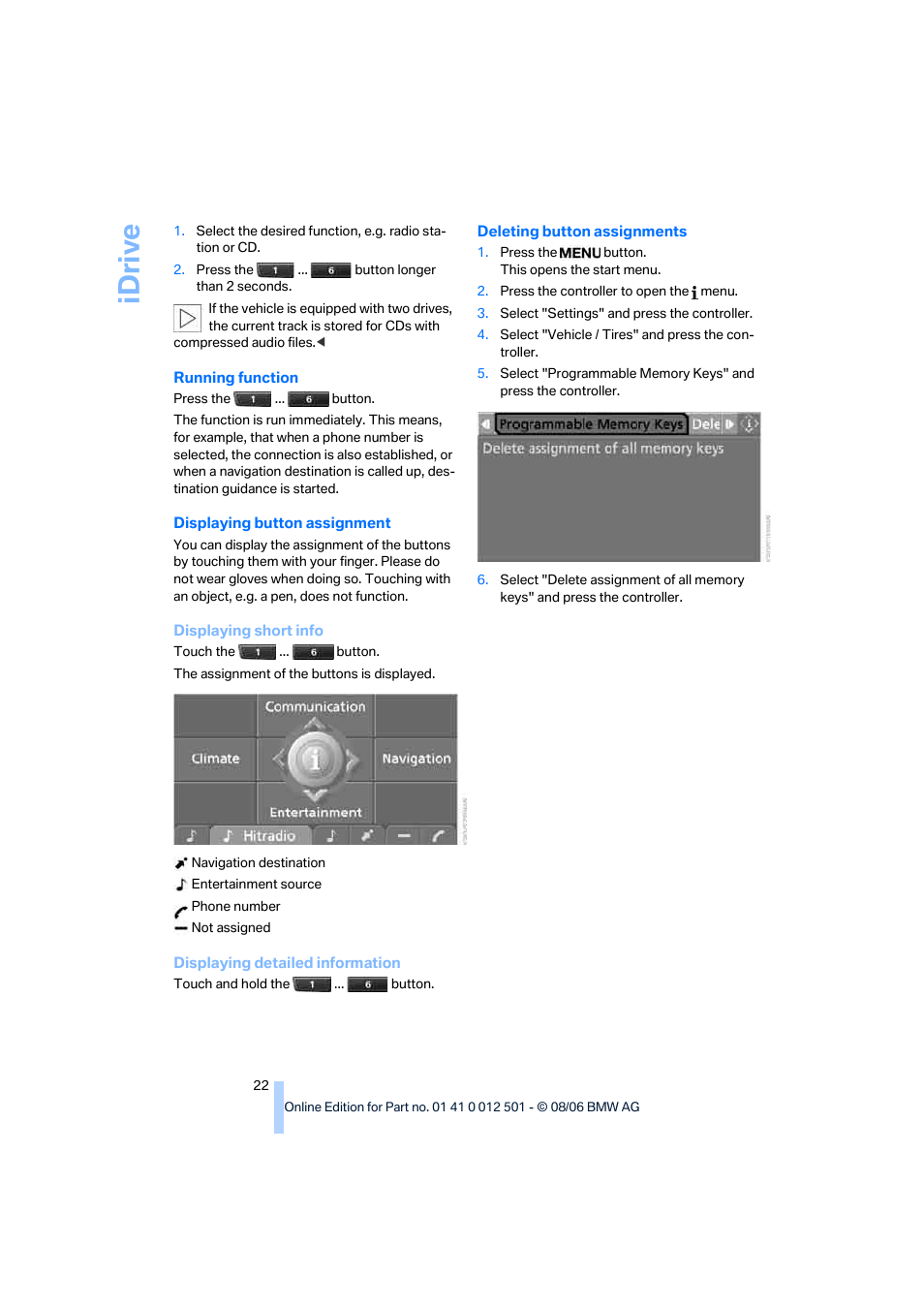 Idriv e | BMW X5 3.0si SAV 2007 User Manual | Page 24 / 272