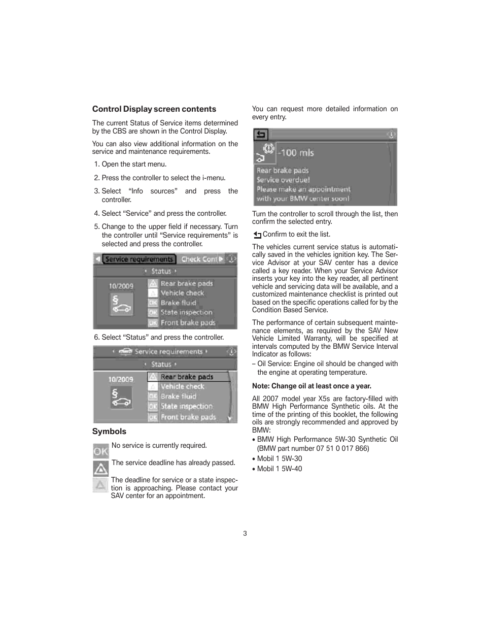 BMW X5 4.8i SAV 2007 User Manual | Page 7 / 54