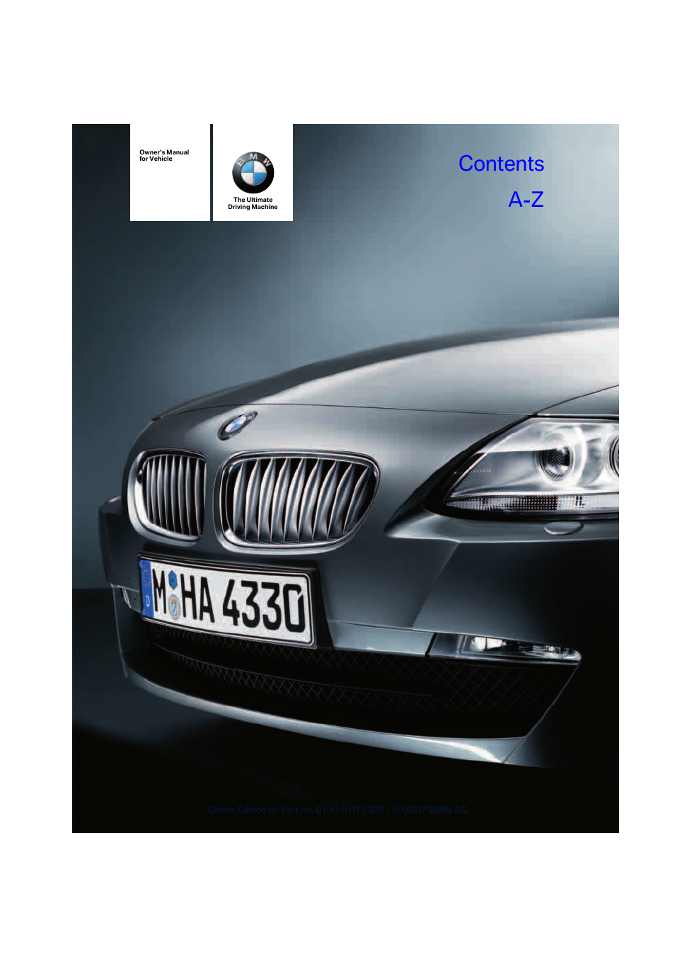 BMW Z4 Roadster 3.0si 2007 User Manual | 132 pages