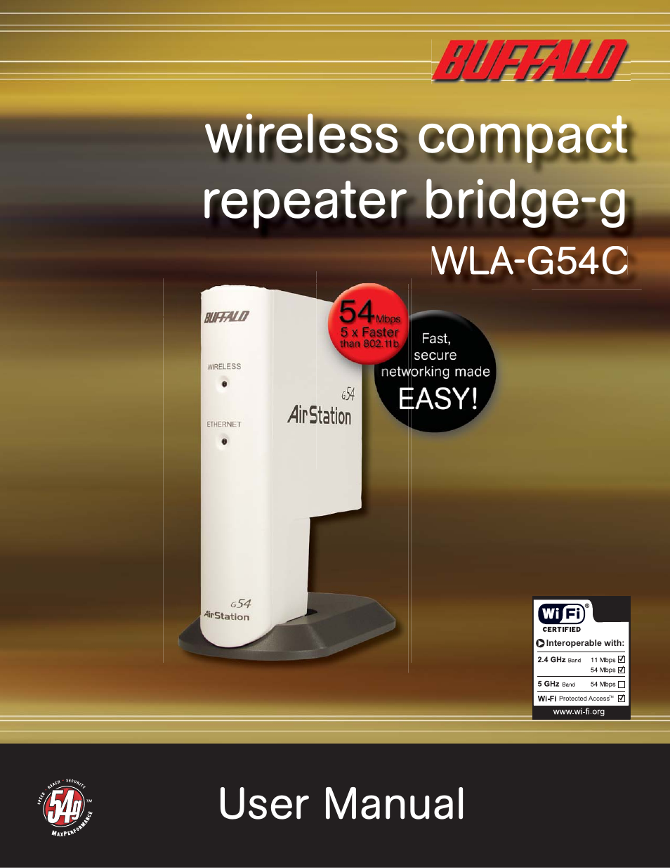 Buffalo Technology Buffalo AirStation G54 WLA-G54C User Manual | 22 pages