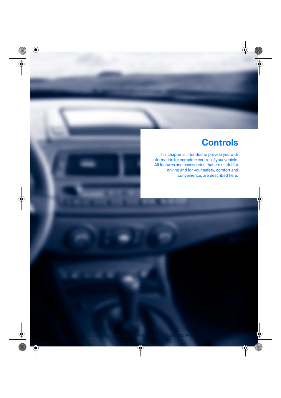 Controls | BMW Z4 M Roadster 2007 User Manual | Page 17 / 50