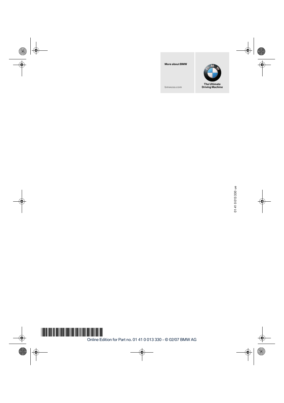 BMW Z4 M Roadster 2007 User Manual | Page 50 / 50