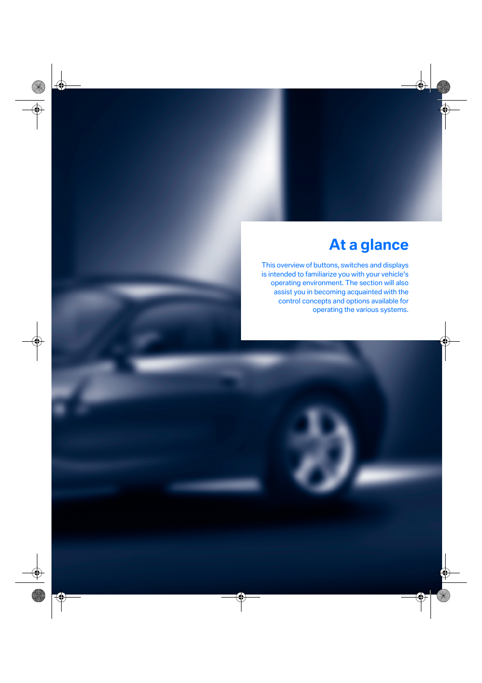 At a glance | BMW Z4 M Roadster 2007 User Manual | Page 9 / 50