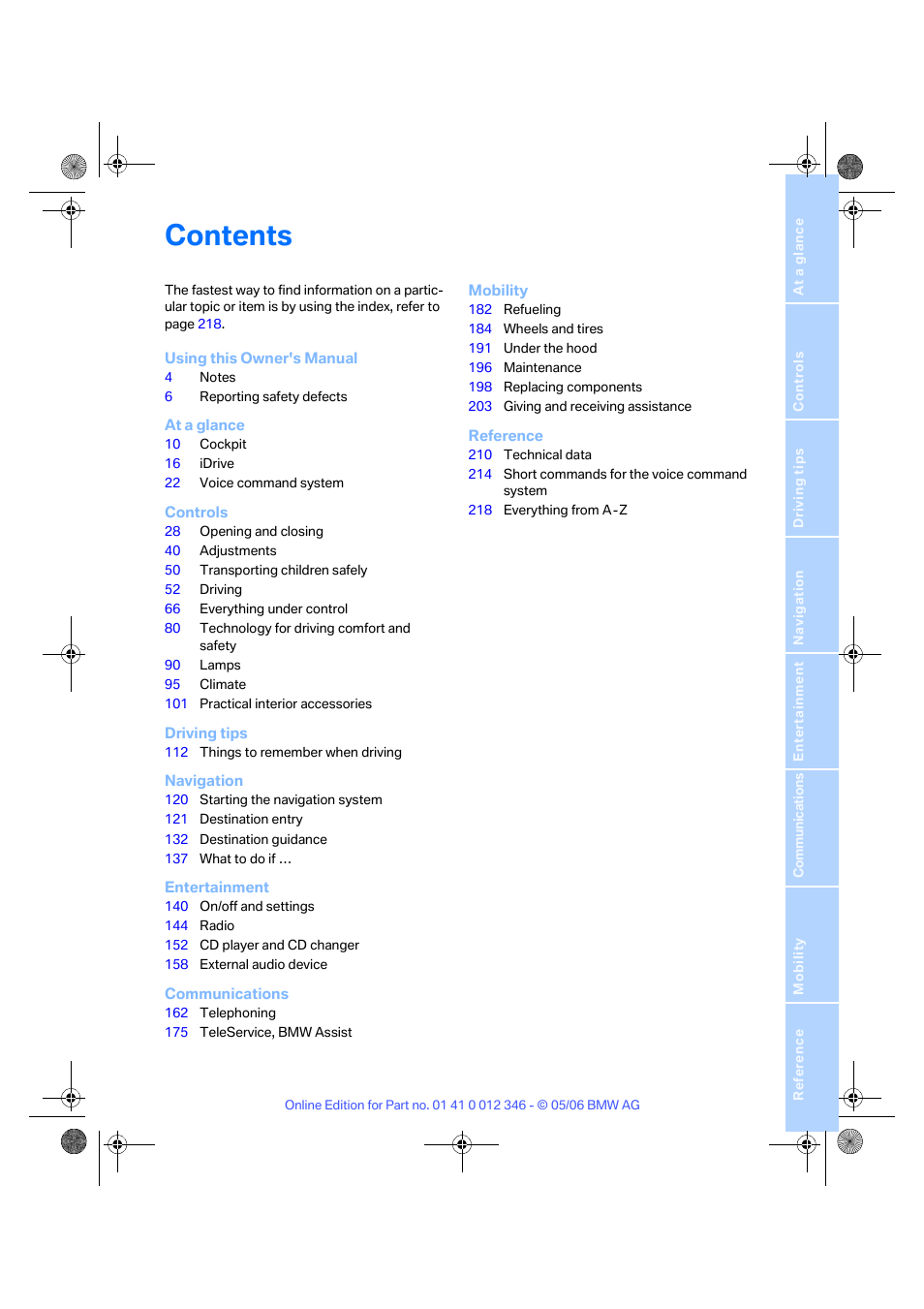 BMW 330Ci Coupe 2006 User Manual | Page 5 / 239