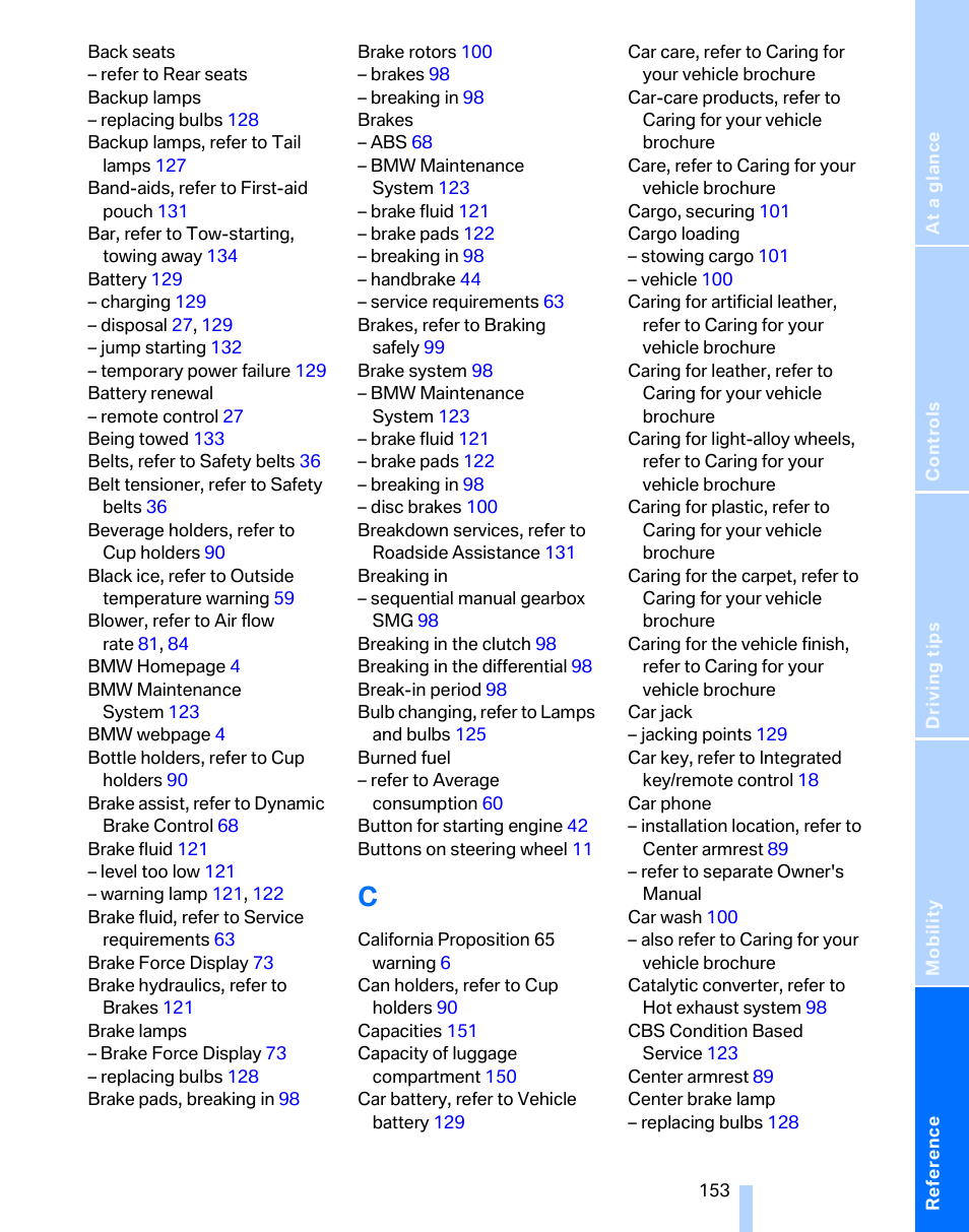 BMW 325i Sedan 2006 User Manual | Page 155 / 166