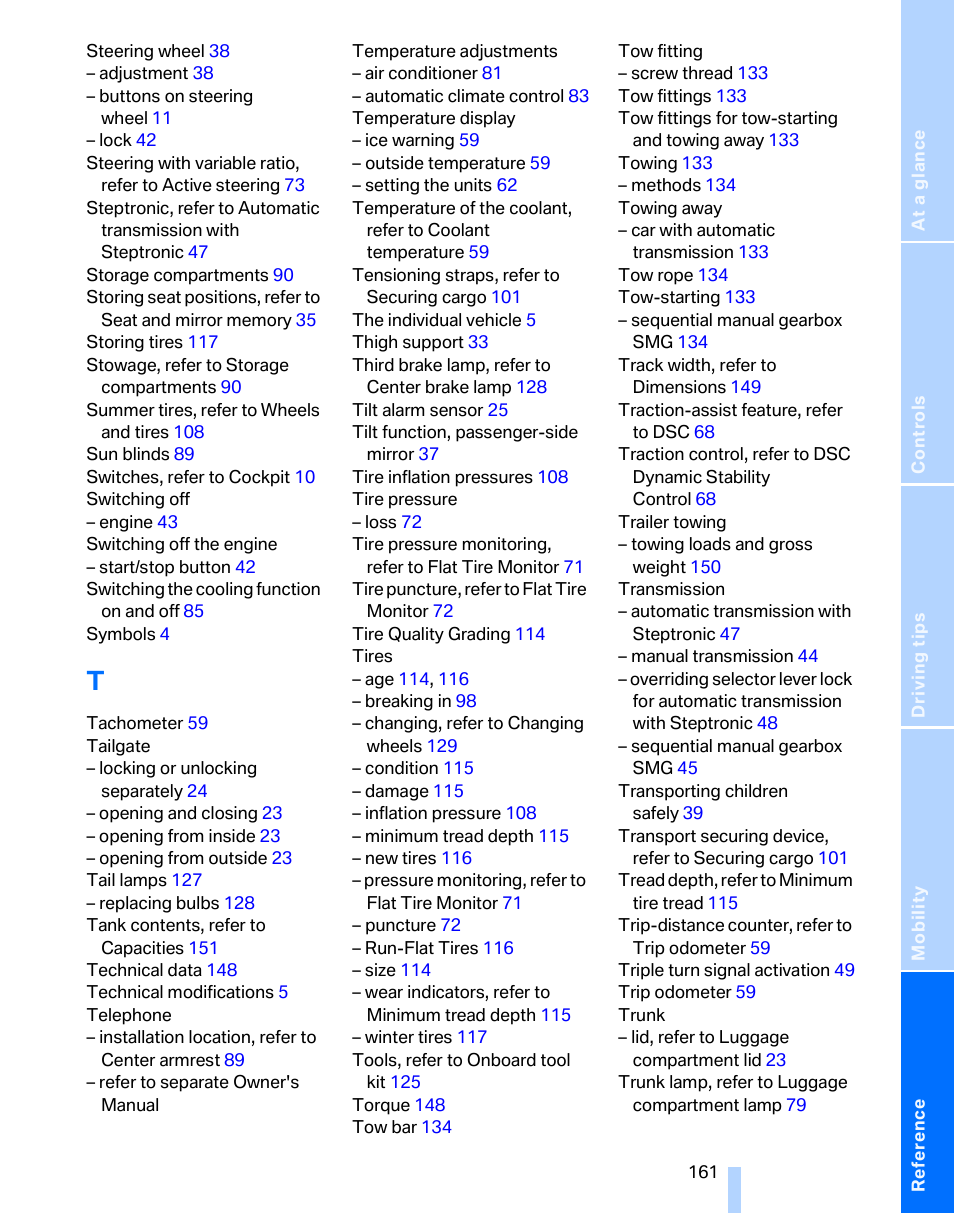 BMW 325i Sedan 2006 User Manual | Page 163 / 166