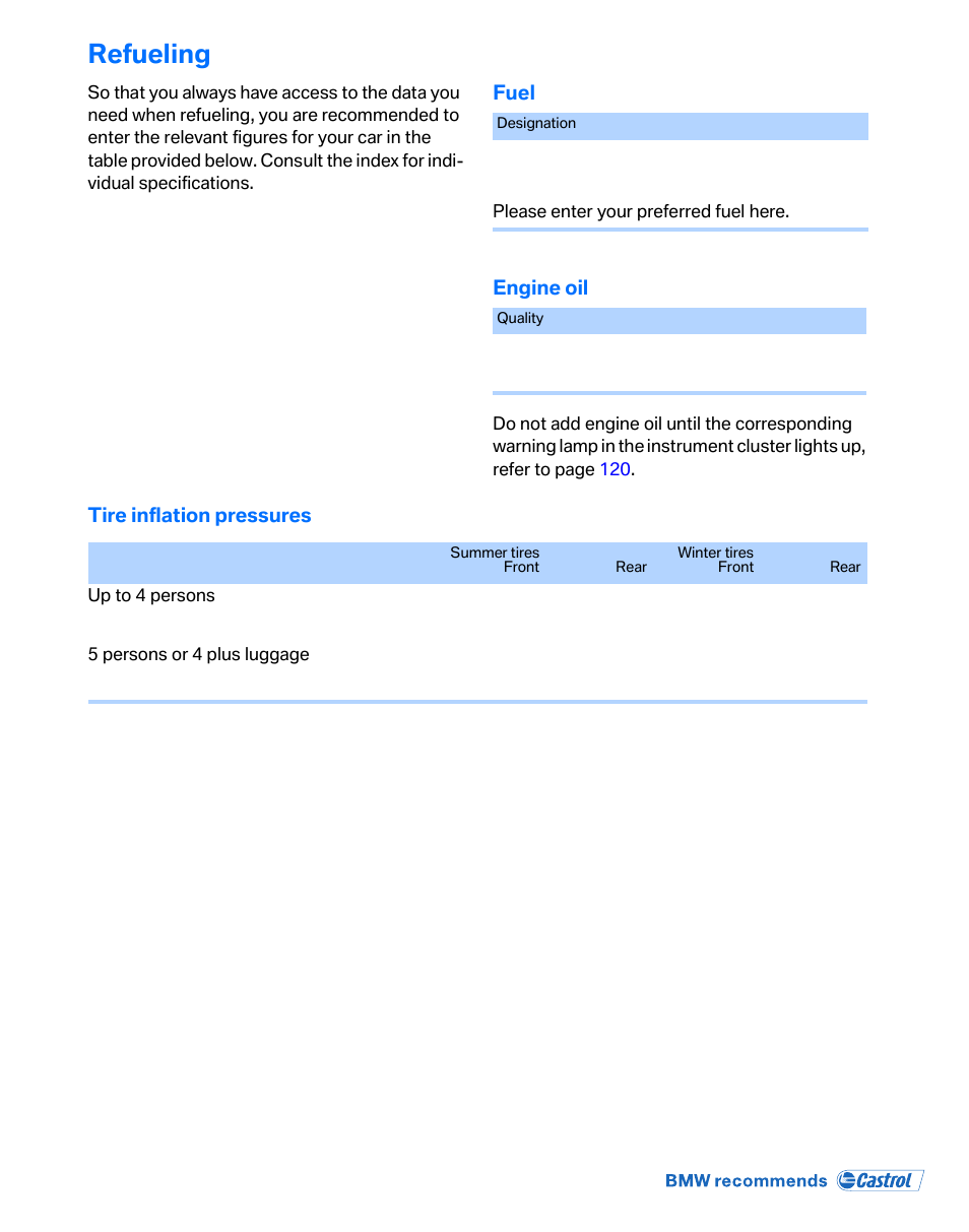 Refueling | BMW 325i Sedan 2006 User Manual | Page 165 / 166