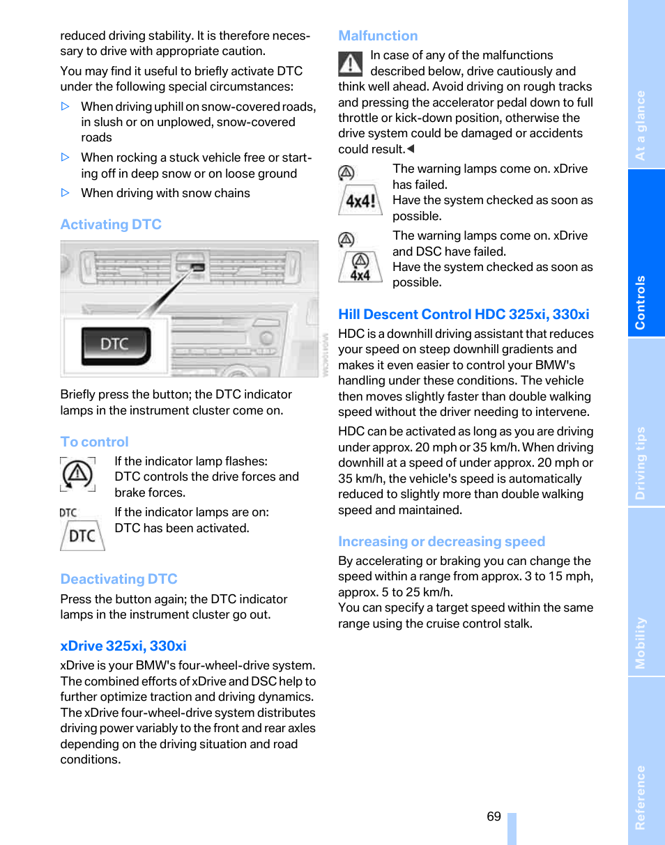 BMW 325i Sedan 2006 User Manual | Page 71 / 166