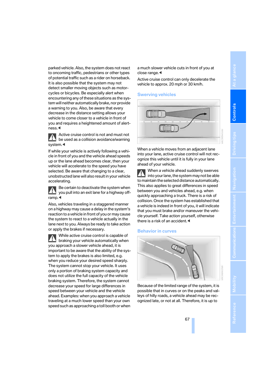 BMW 325xi Sedan 2006 User Manual | Page 69 / 245