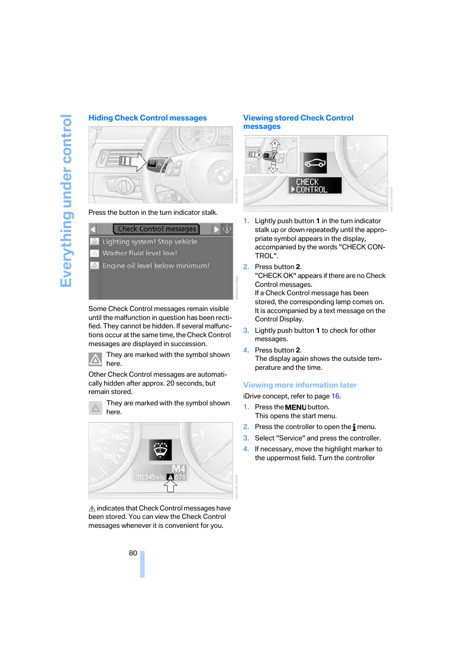 Everything under control | BMW 325xi Sedan 2006 User Manual | Page 82 / 245