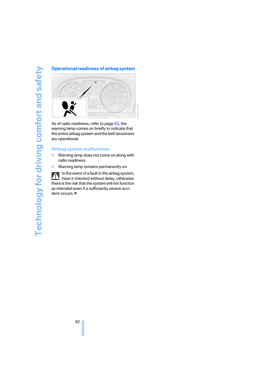 Technology for driving comfort and safety | BMW 325xi Sedan 2006 User Manual | Page 94 / 245