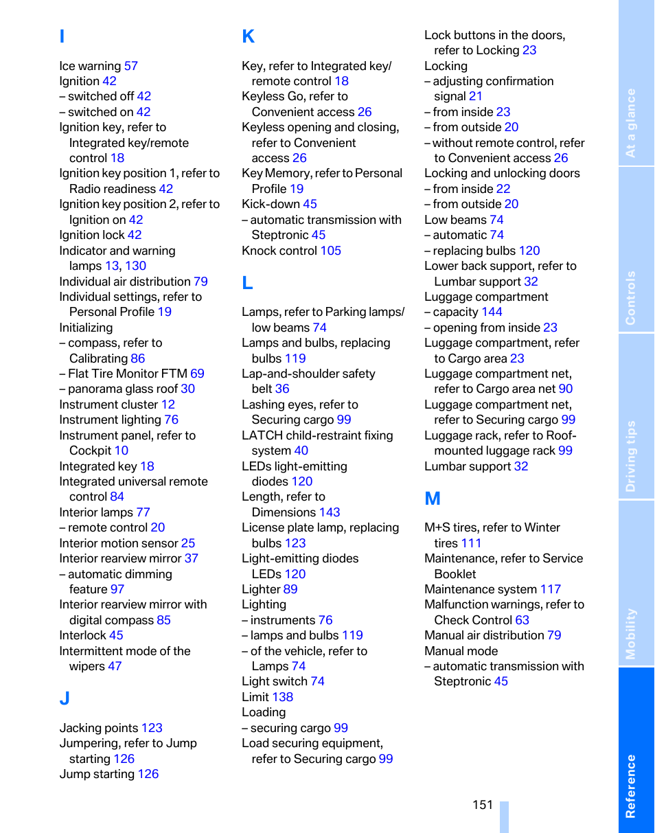 BMW 325xi Sports Wagon 2006 User Manual | Page 153 / 160